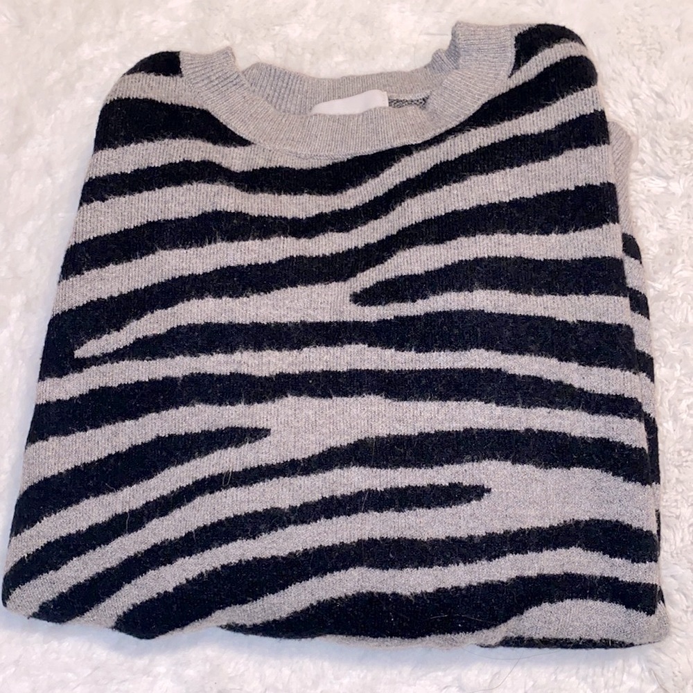 zebra print sweatshirt